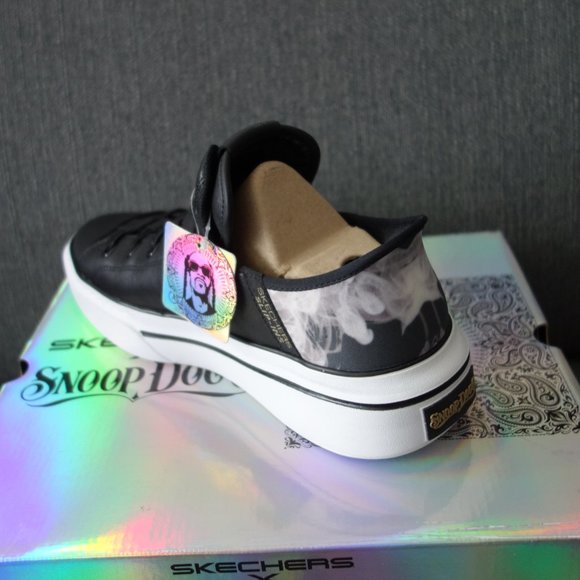 Skechers x Snoop Dogg Slip Ins Black/White Size 8.5-Brand New In Box Never Worn - Picture 1 of 16